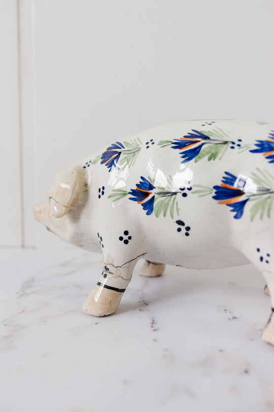 1930s french henriot quimper porcelain piggy bank