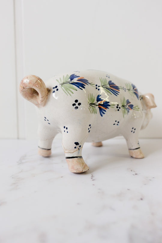 1930s french henriot quimper porcelain piggy bank