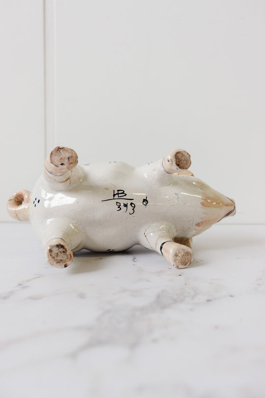 1930s french henriot quimper porcelain piggy bank