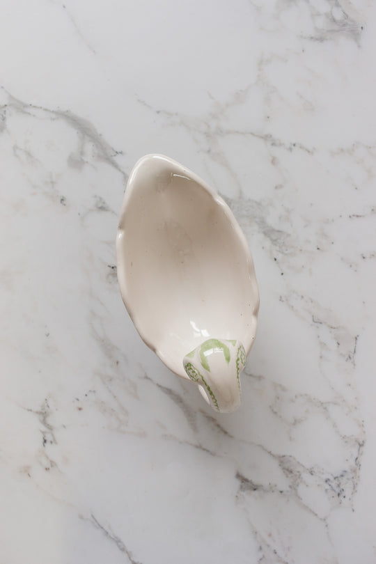 unique antique moustiers gravy boat