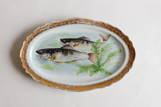 1930s french limoges oval fish platter