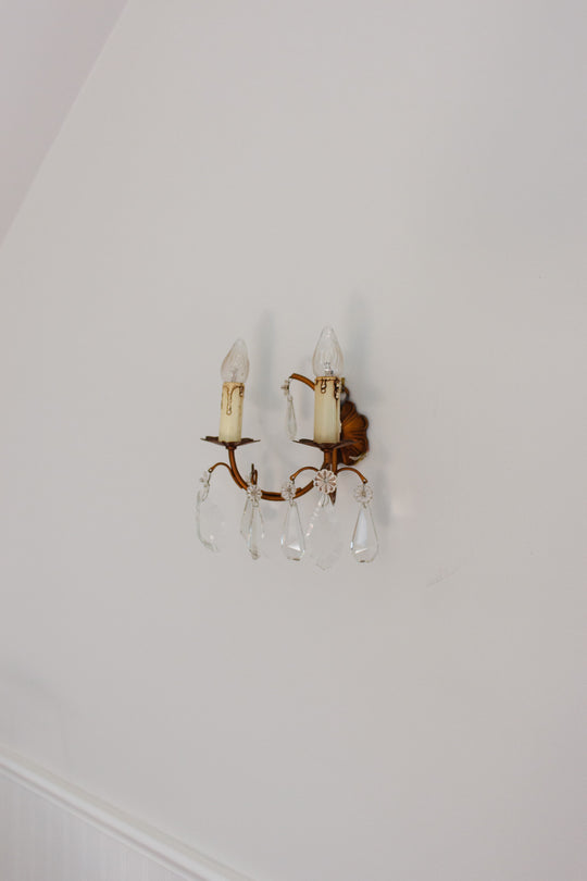 midcentury French Louis XIV style sconce