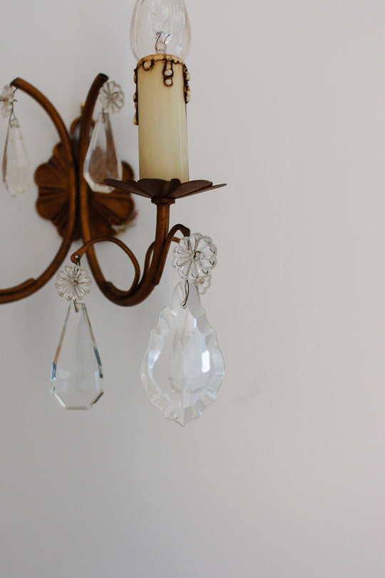 midcentury French Louis XIV style sconce