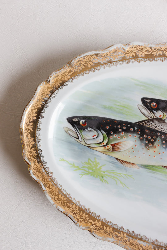 1930s french limoges oval fish platter