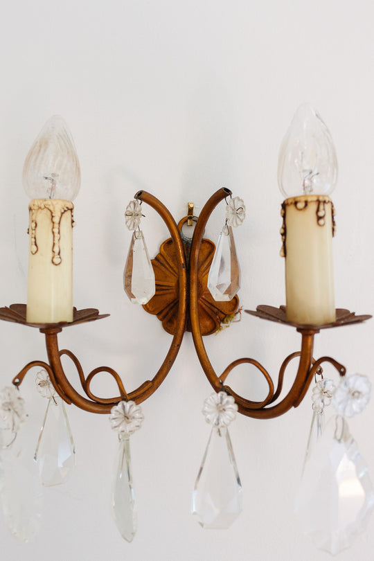 midcentury French Louis XIV style sconce