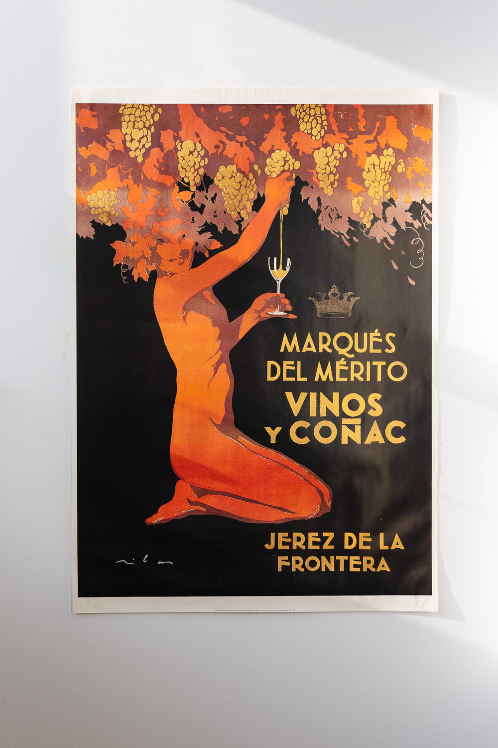 vintage french oversized "marques del merito" poster