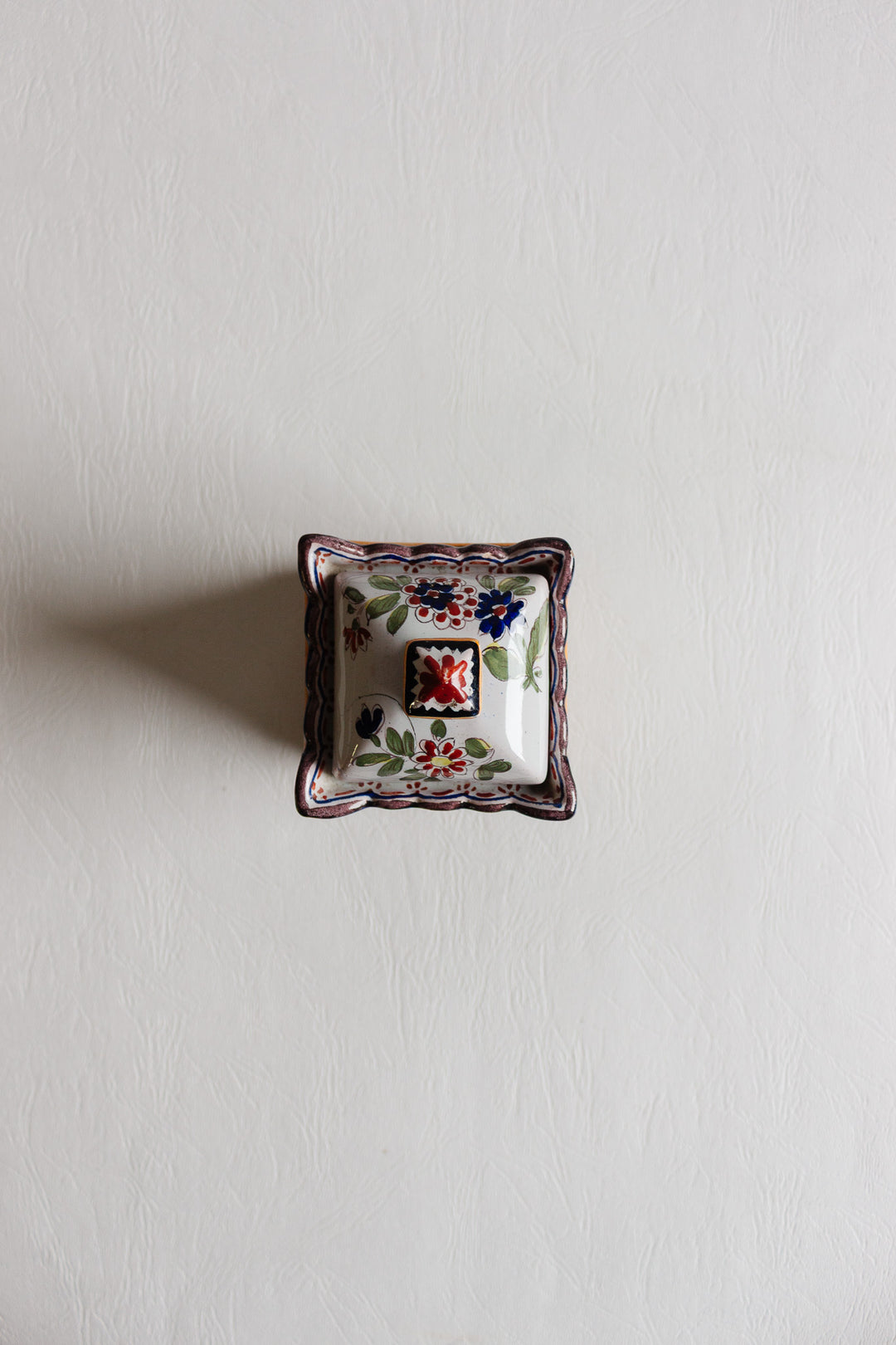 1930s italian majolica square canister pair
