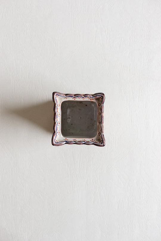 1930s italian majolica square canister pair