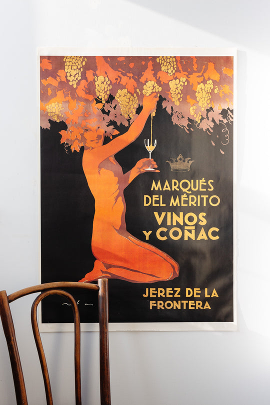 vintage french oversized "marques del merito" poster