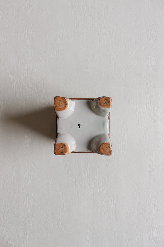 1930s italian majolica square canister pair