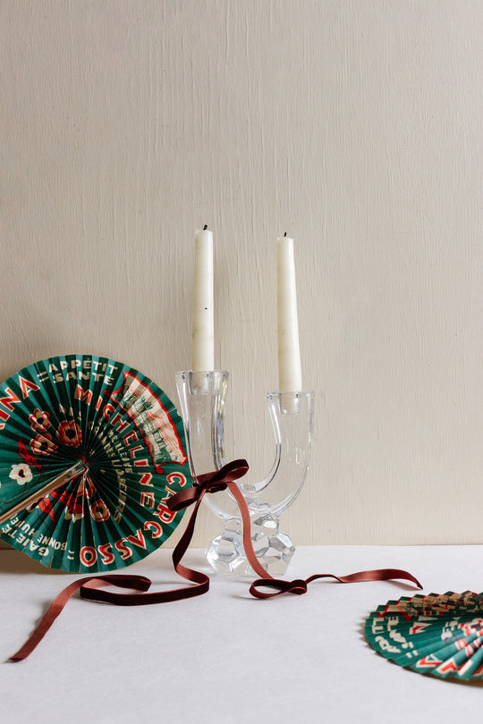 vintage vannes crystal candlestick