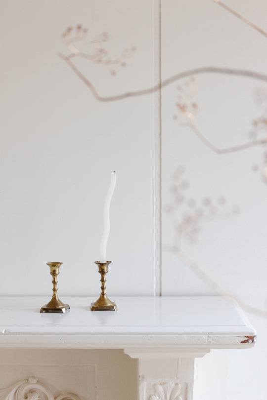 pair of vintage french "petite" candlesticks