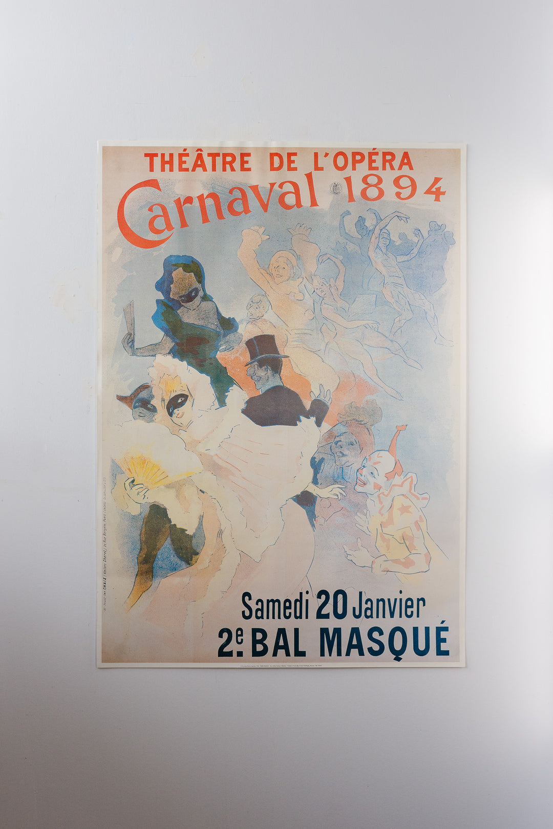 vintage french oversized "carnival 1894" poster