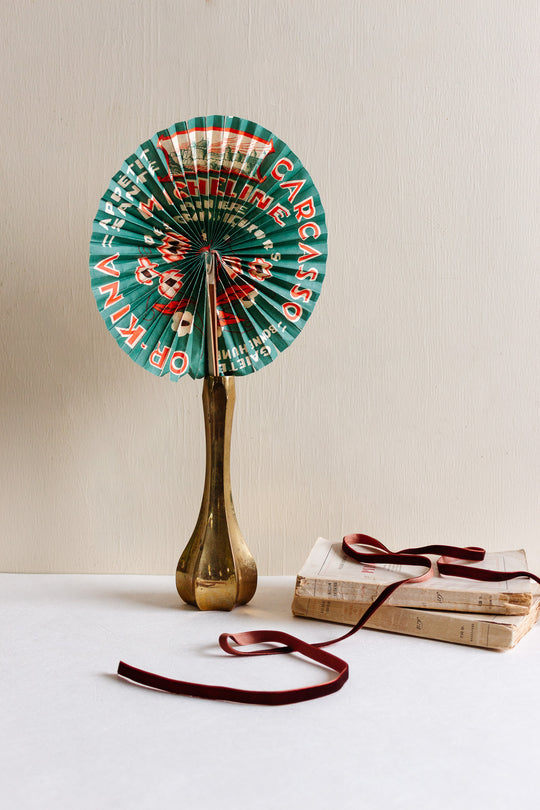 vintage french brass bud vase