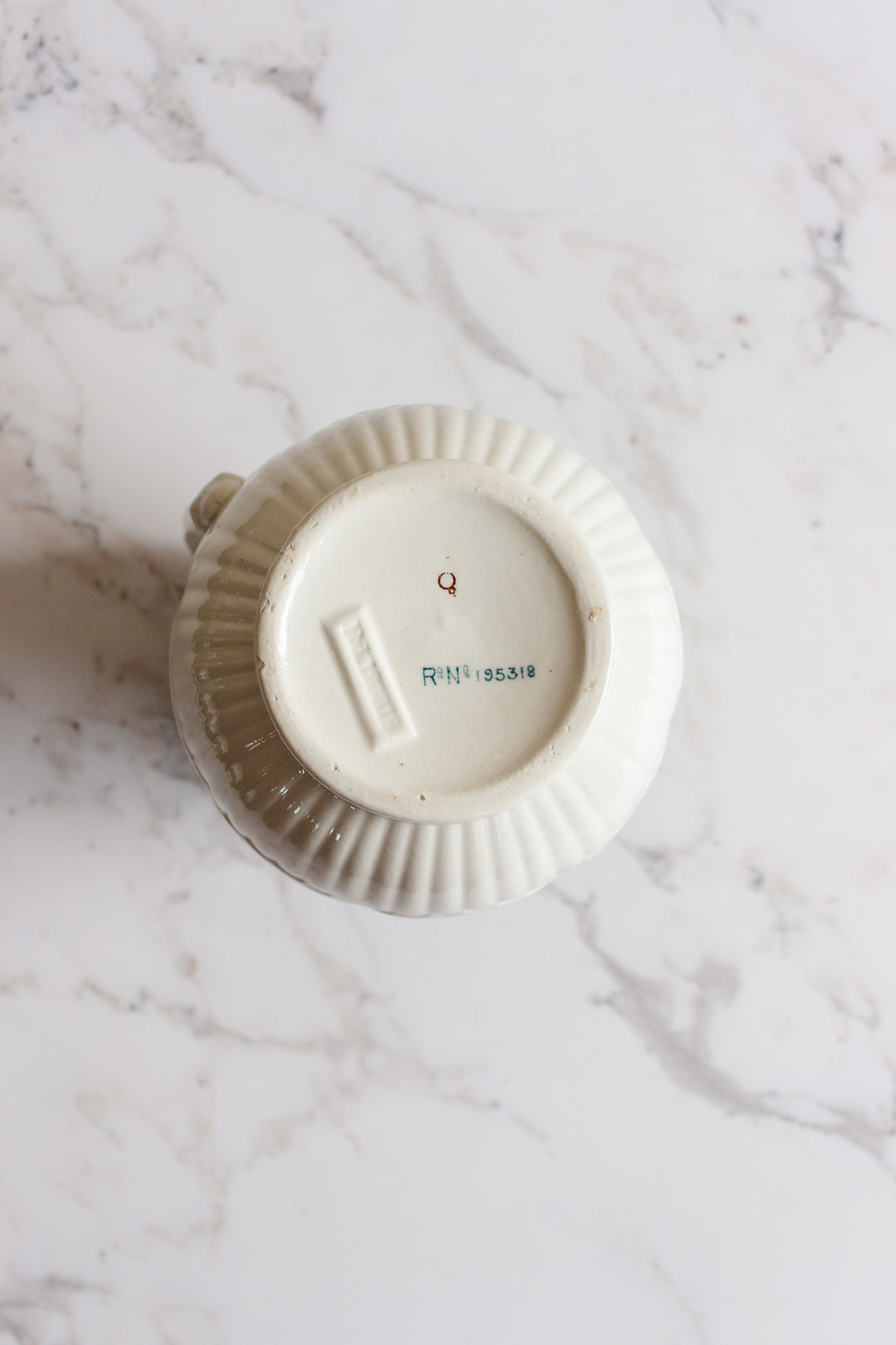 rare antique English transferware porcelain pitcher