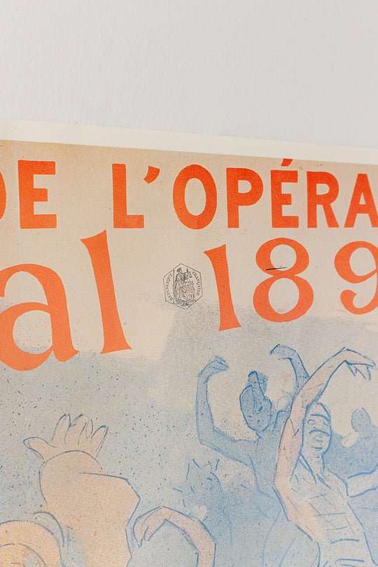 vintage french oversized "carnival 1894" poster