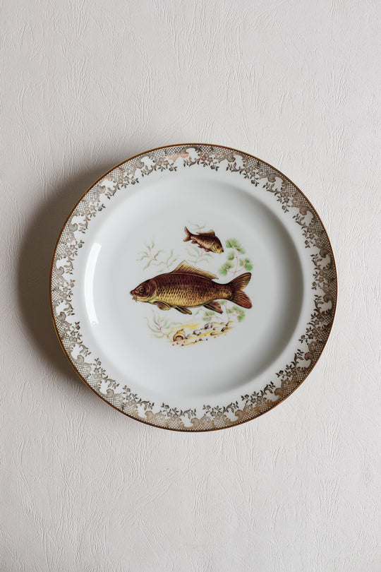 1930s french limoges fish plate set of 6