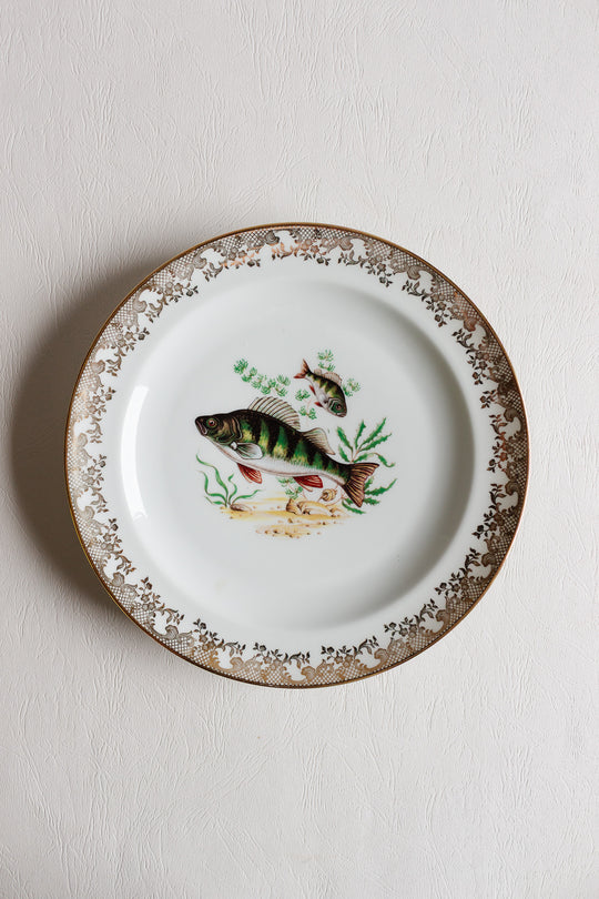 1930s french limoges fish plate set of 6