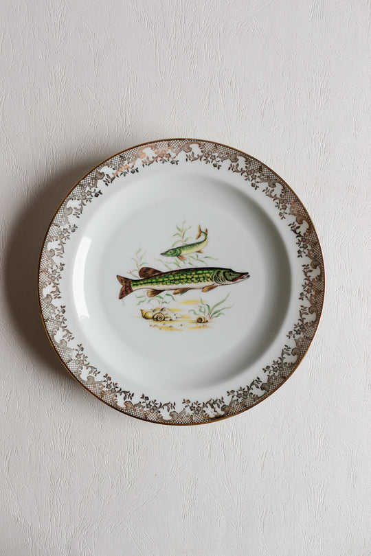 1930s french limoges fish plate set of 6