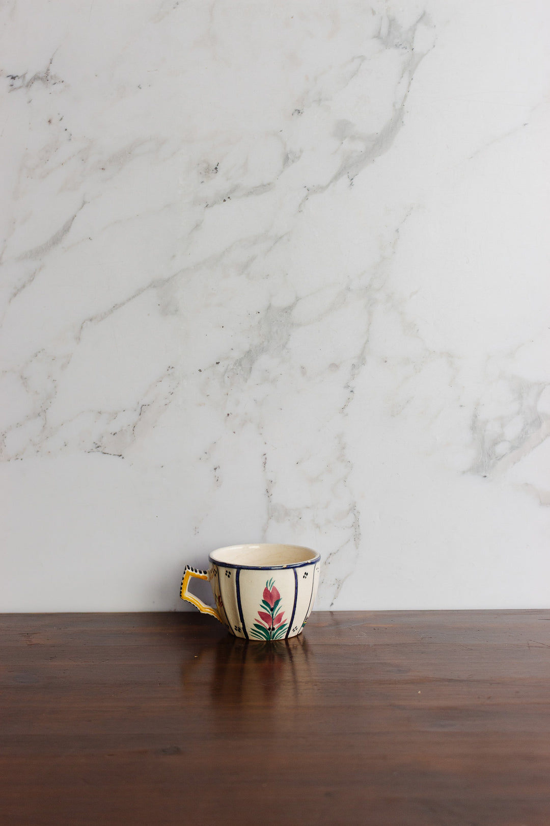 antique french quimper hand painted tea cup