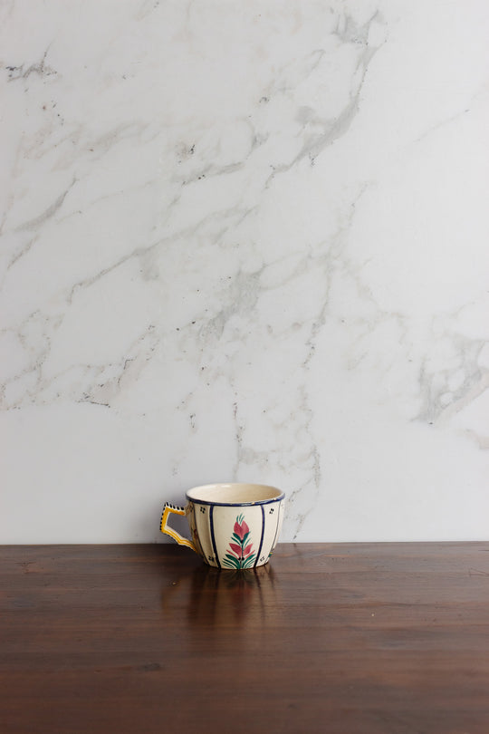 antique french quimper hand painted tea cup