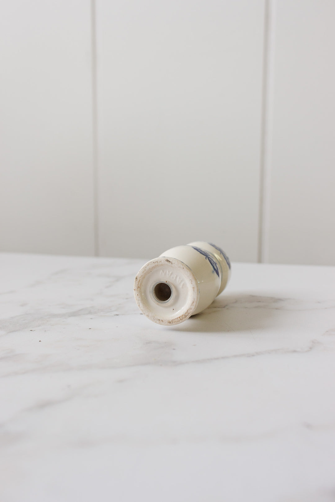 vintage french farmhouse spice rack with porcelain jars