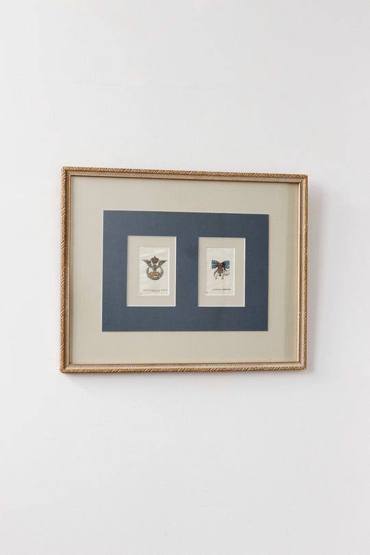 antique french 1920s double framed cigarette silks