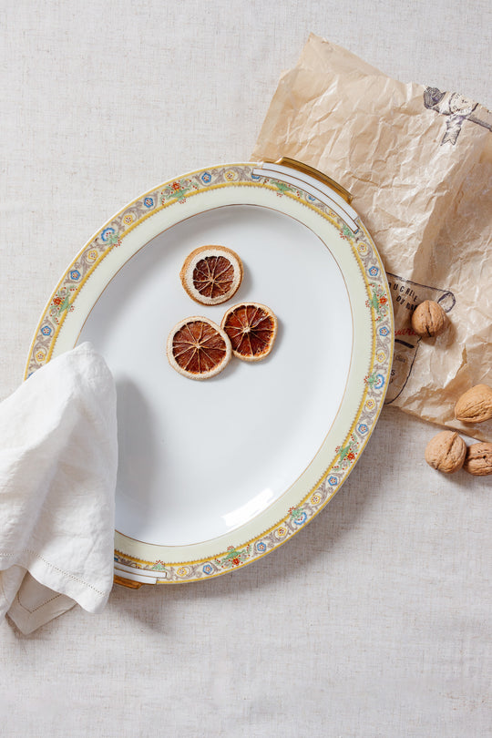 art deco limoges hand painted platter