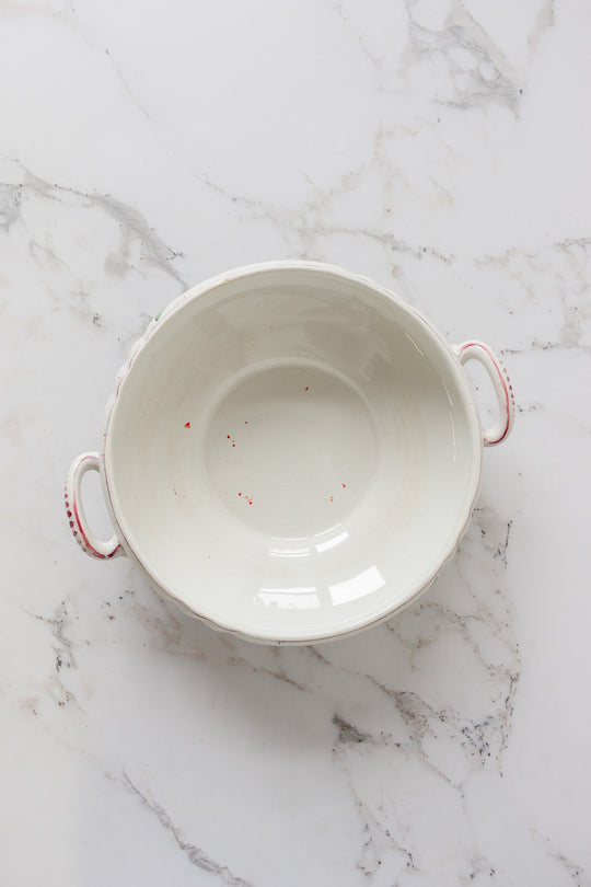 antique longwy "marseille" polychrome soupière