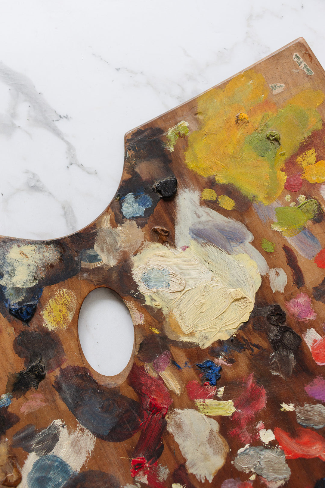 vintage french artist's painter's palette