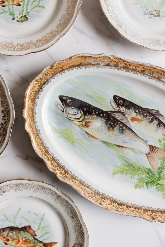 1930s french limoges oval fish platter
