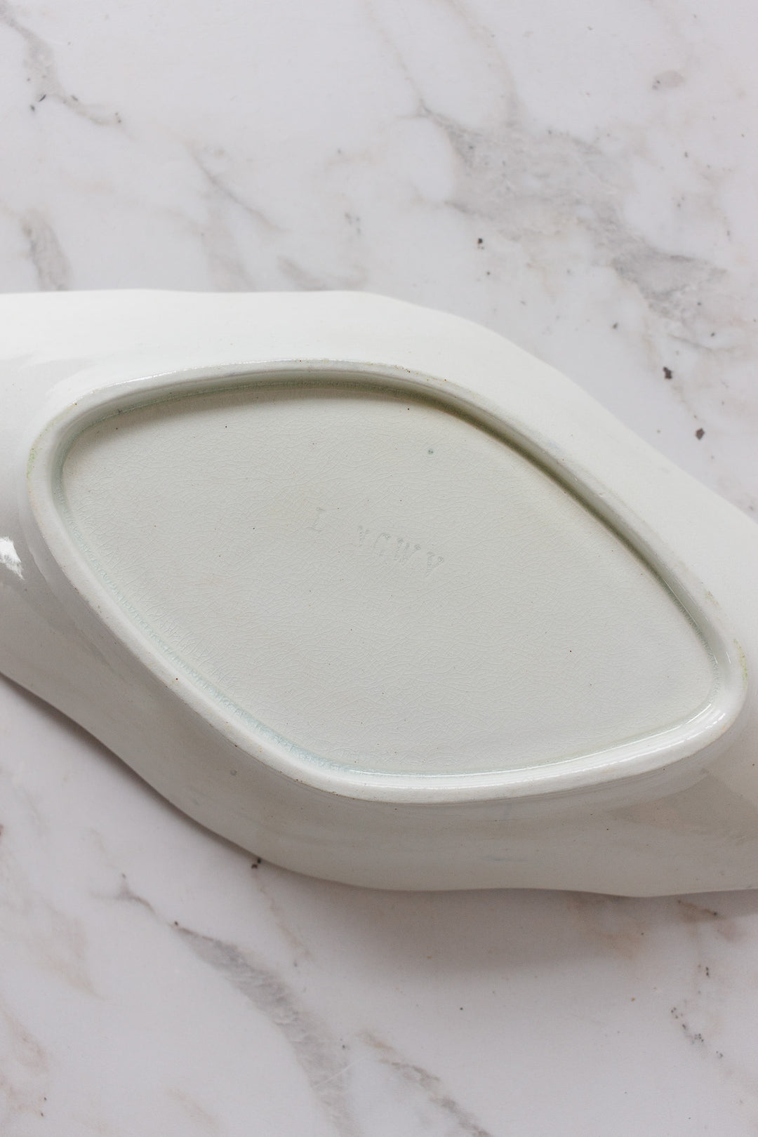 vintage french hand painted "oiseau" ravier