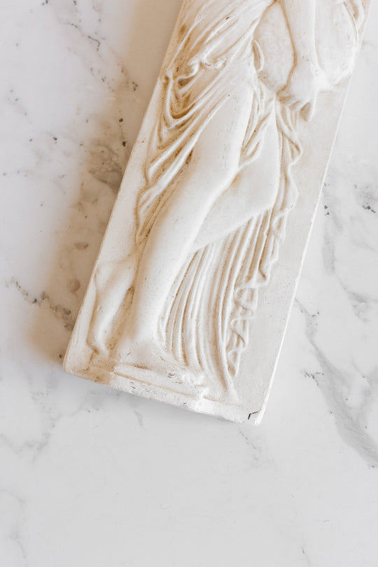 vintage french bas-relief nymph sculpture