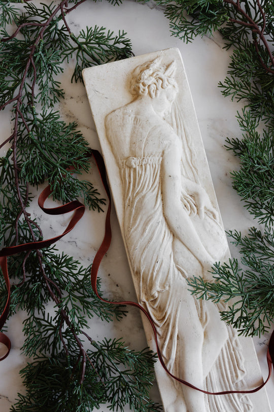 vintage french bas-relief nymph sculpture