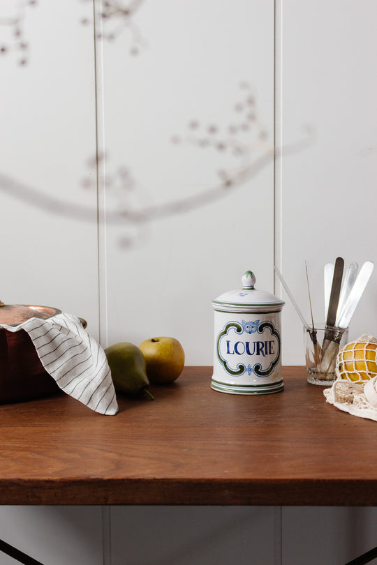 antique french "lourie" apothecary jar