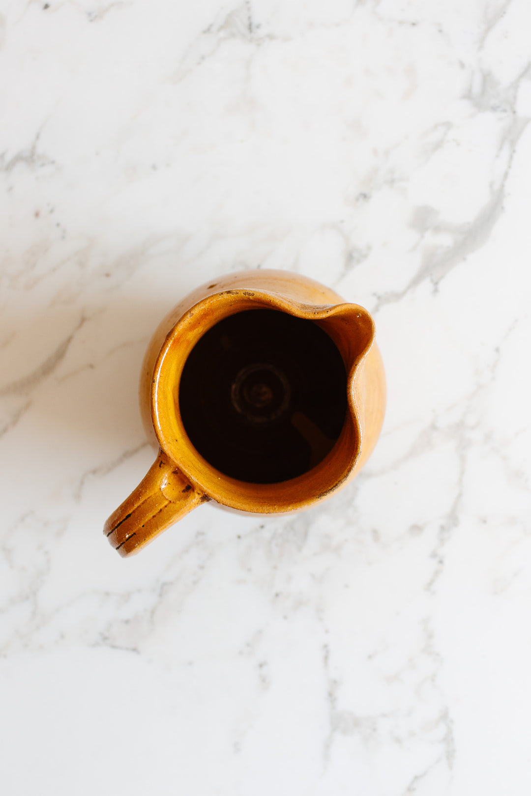 vintage french glazed stoneware pitcher