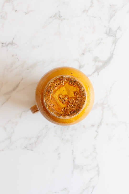 vintage french glazed stoneware pitcher