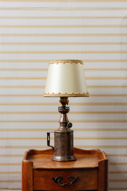 antique french pigeon oil lamp with shade