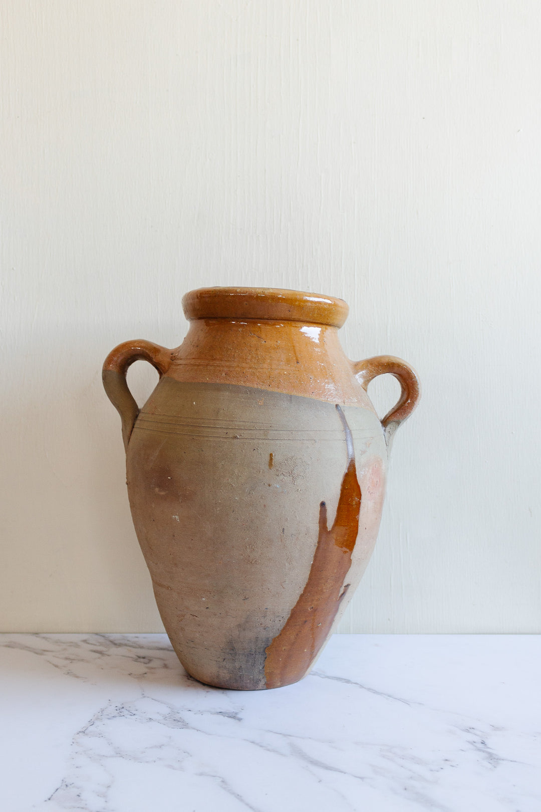 antique French provençal pottery jar