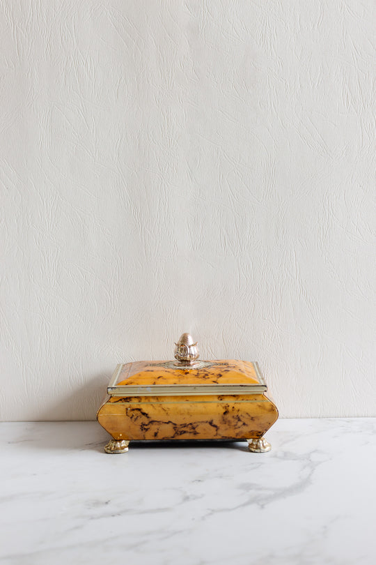 vintage blue bird confectionery tin box