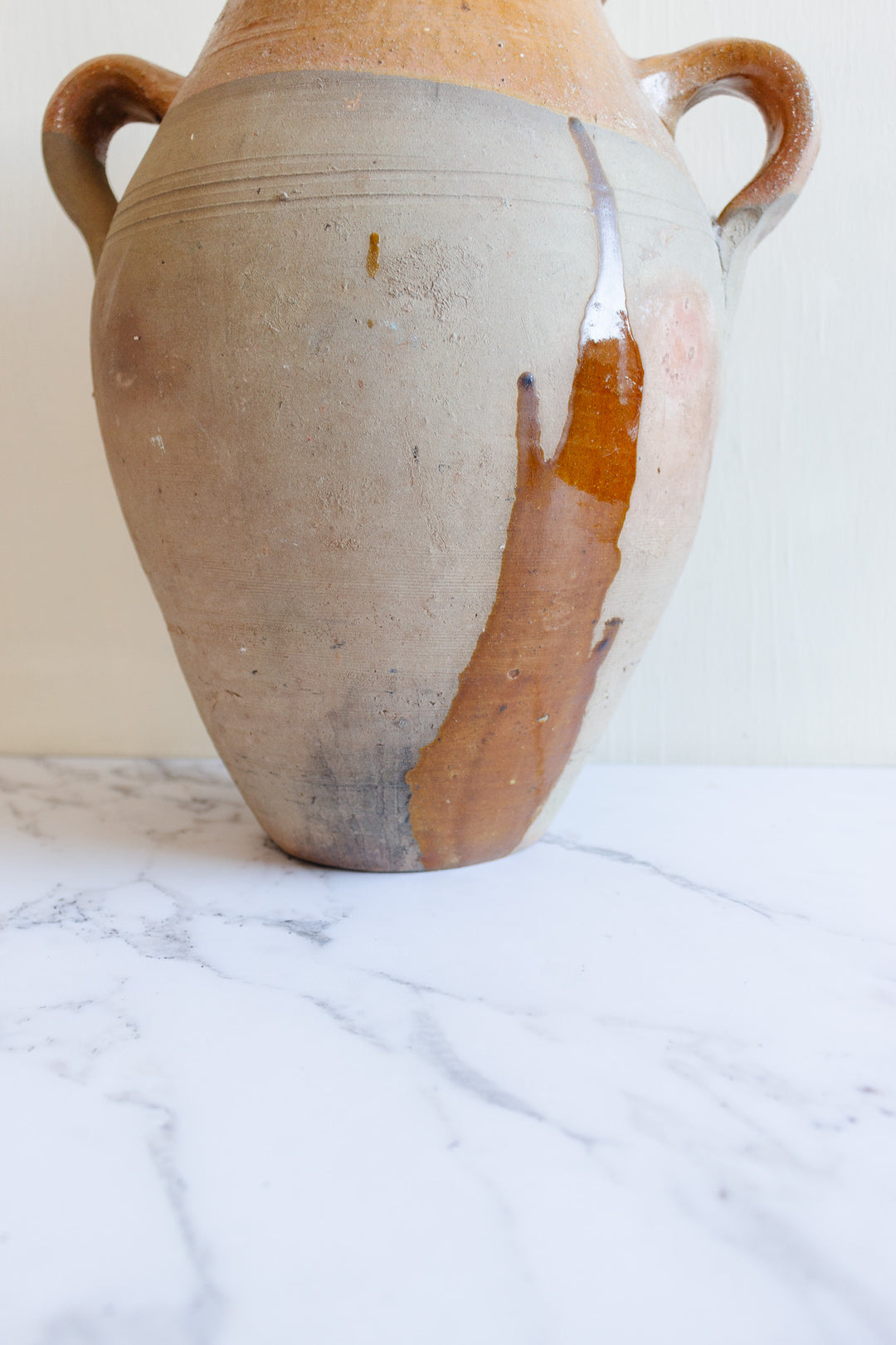 antique French provençal pottery jar