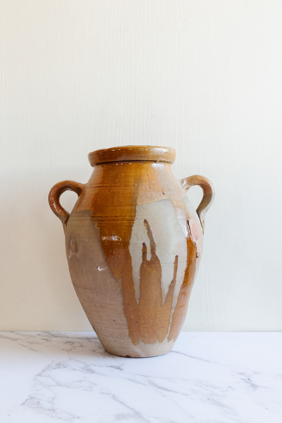 antique French provençal pottery jar