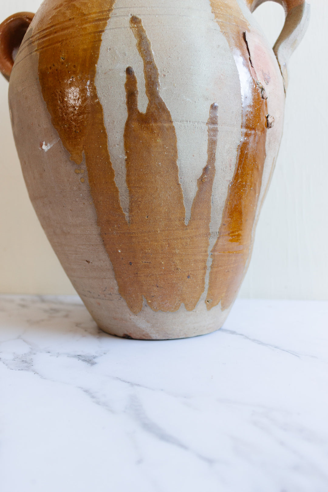 antique French provençal pottery jar