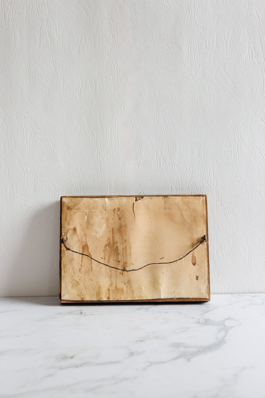 vintage french petit floral print in gilt frame