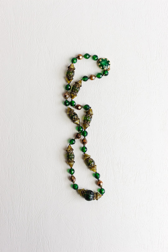vintage italian Venetian glass beaded necklace
