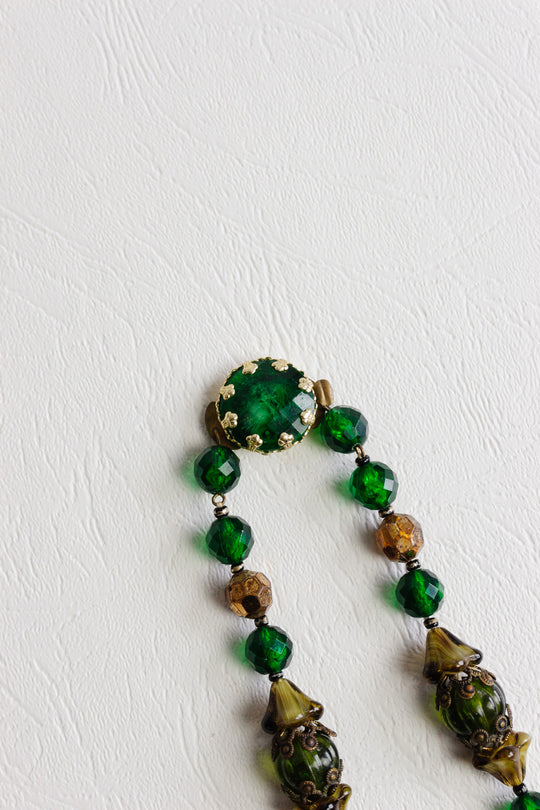vintage italian Venetian glass beaded necklace