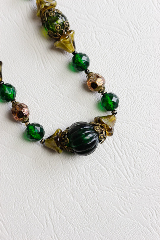 vintage italian Venetian glass beaded necklace