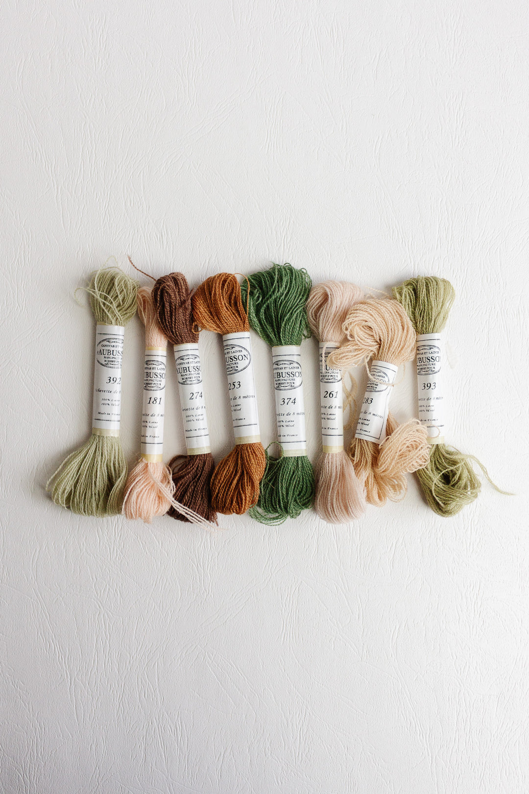 skeins of 100% wool embroidery thread by Robert Four France