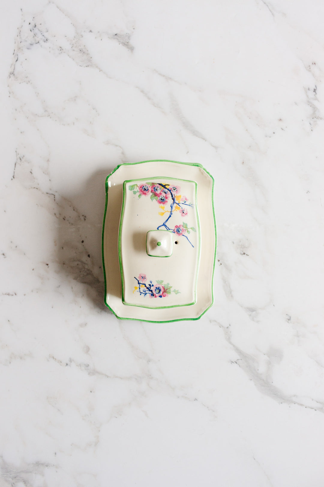 royal winton grimwades hand painted butter dish