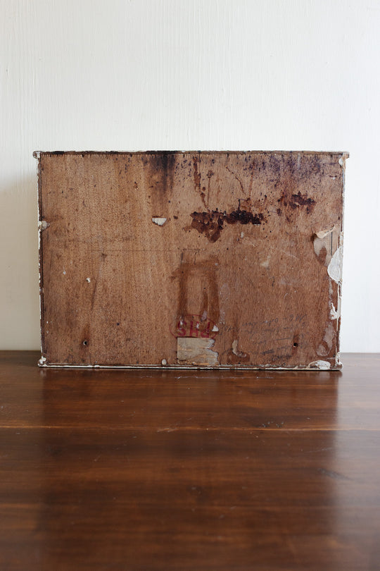 vintage french rustic stemware cabinet